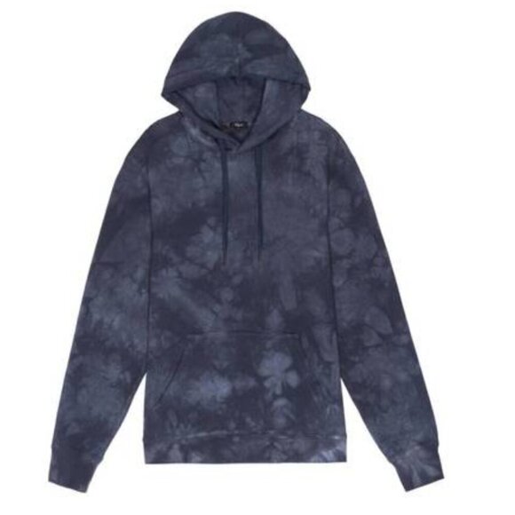 RAILS Fulton Hoodie Mens Blue Extra Large Pullover Midnight Tie Dye Sweater - Picture 2 of 4